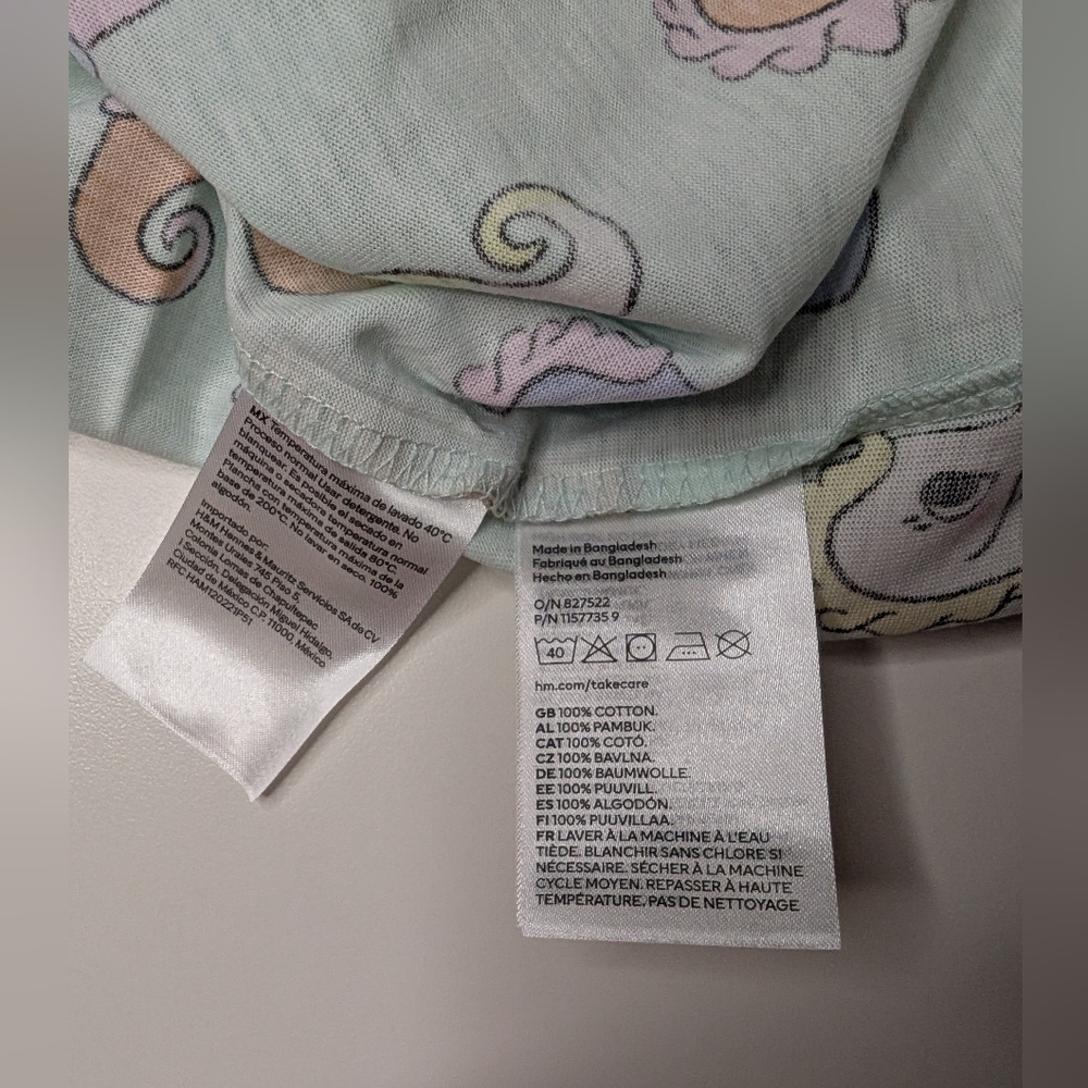 NWT H&M 8/10 Girls Mint Tank Top Dress Seahorses - Picture 5 of 8
